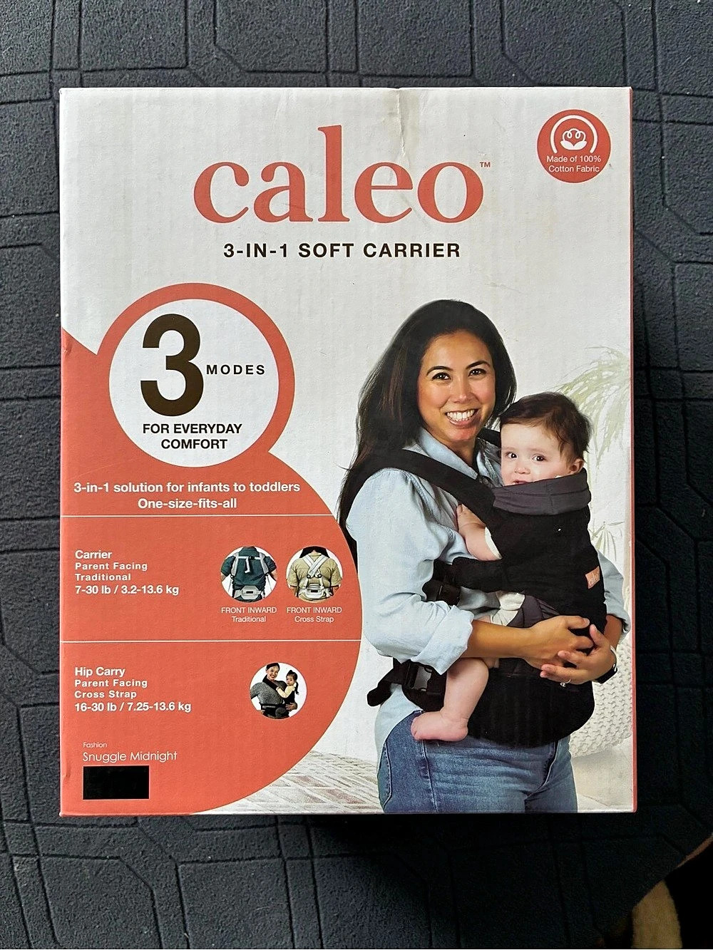 Baby Trend Caleo 3-in-1 Soft Carrier Black NWT